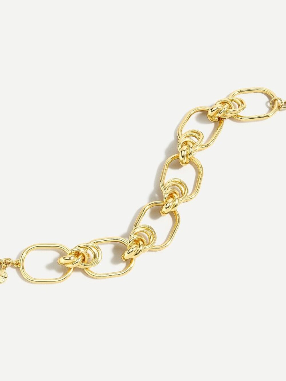 J. Crew Knot Link Gold Plated Open Oval Statement Bracelet - Picture 5 of 7